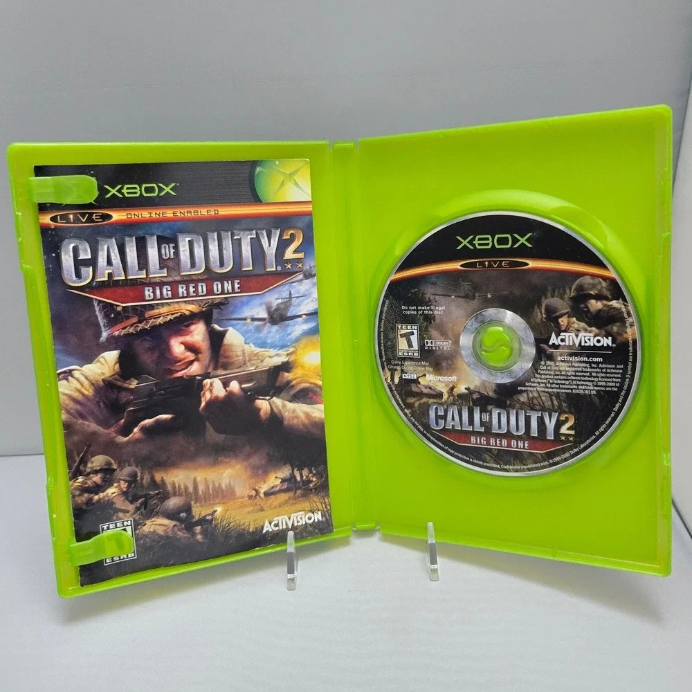 Call of Duty 2‎ Big Red One & COD 4 Modern Warfare GOTY Bundle - Xbox- 2 Games